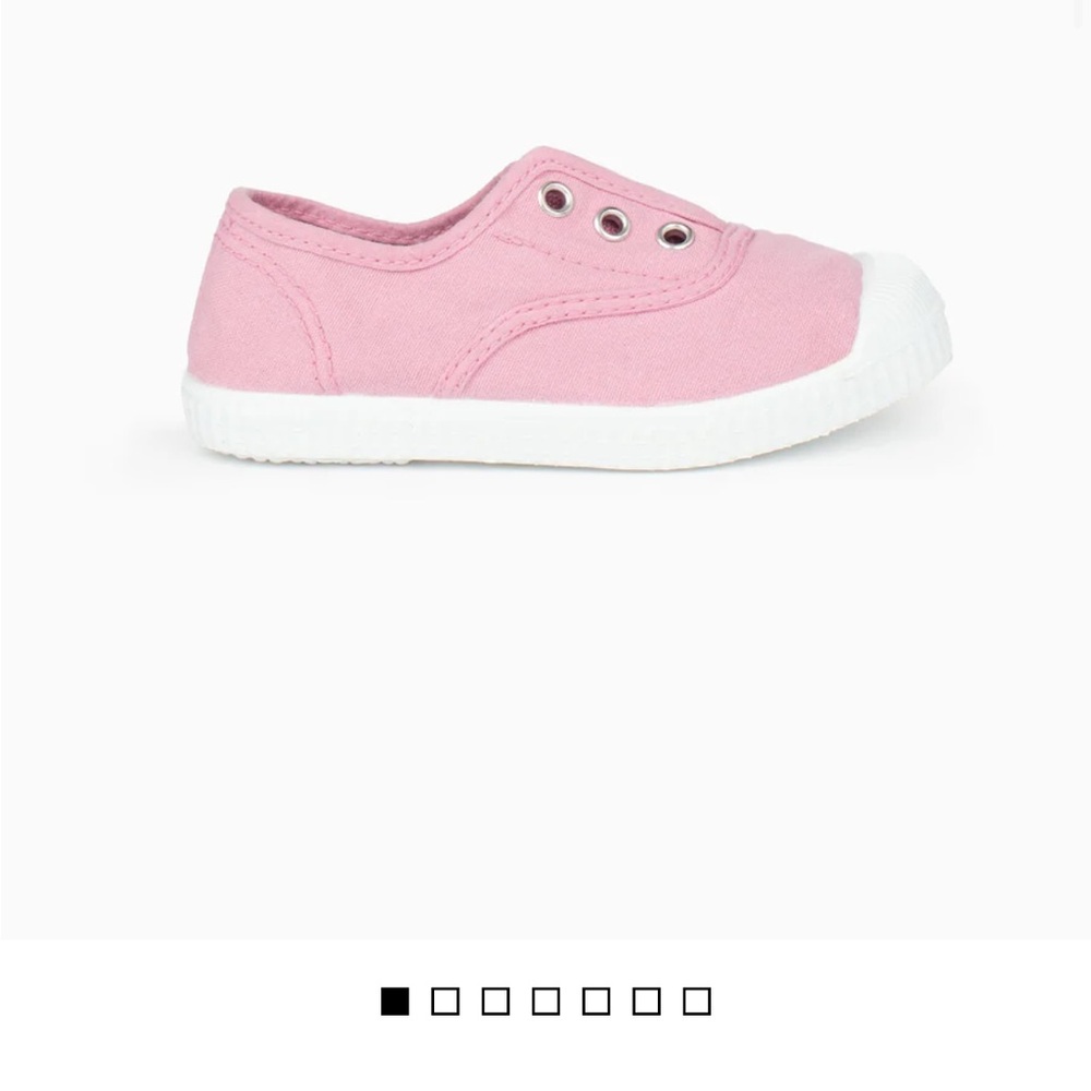 Trotters Pink and White Sneakers Slip-On Canvas Plimsolls